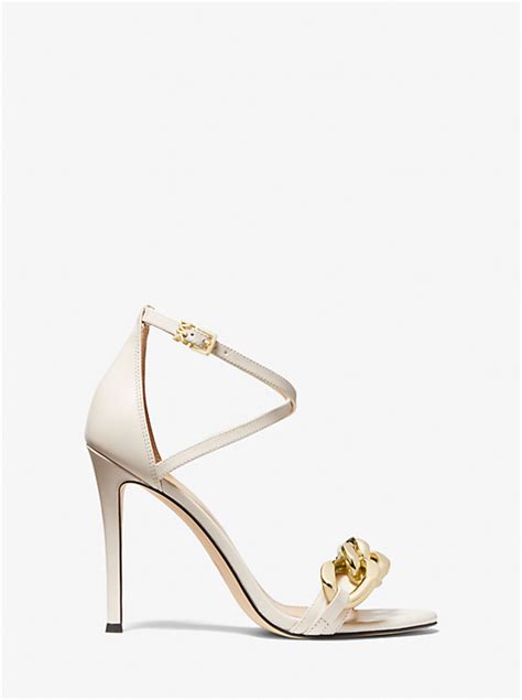 michael kors scarlett chain link leather sandal|Scarlett Chain Link Leather Sandal .